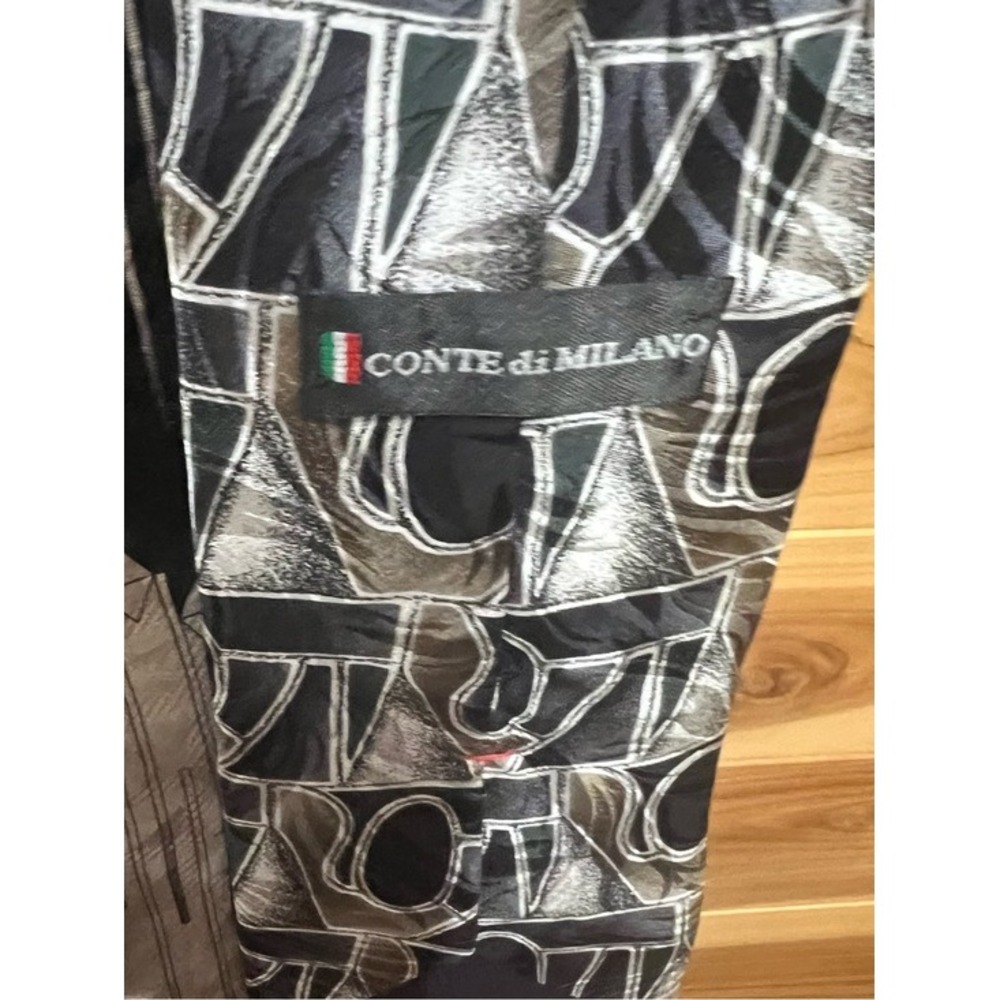 Mens Designer Silk Tie Bundle Conte di Milano Bruno Piattelli Giannelli Italian - Picture 3 of 6